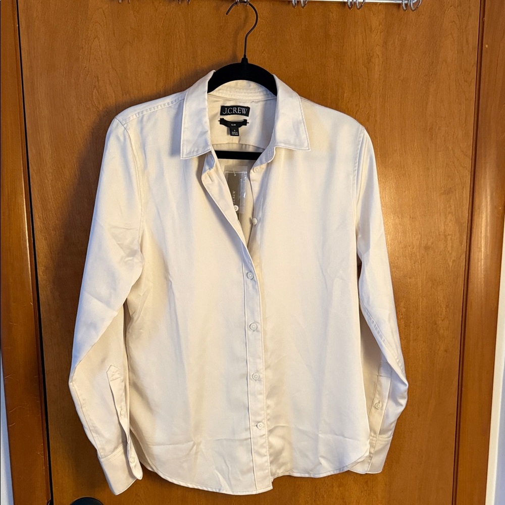 J. Crew Cream Button-Down Shirt